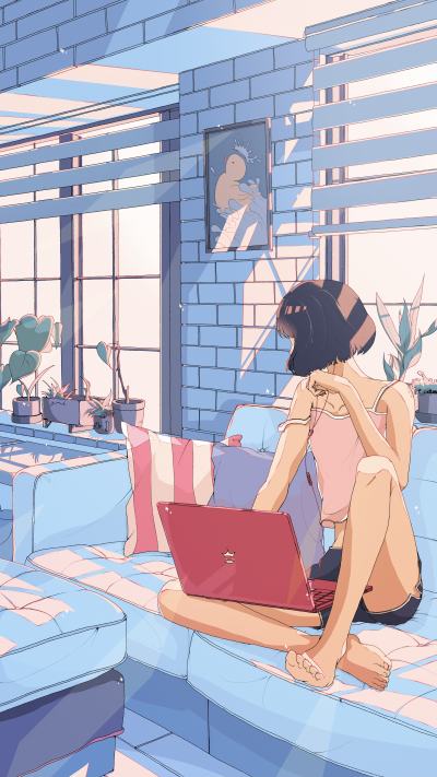 人像壁纸 室内妇女|室内|纵向显示