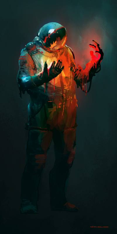 人像壁纸 宇航服｜数字艺术｜尼古拉·洛克特森