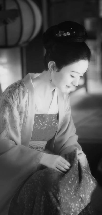 人像壁纸 黑白古风美女手机壁纸