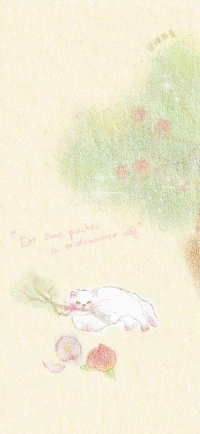 高清手机壁纸 清新可爱手绘插画壁纸