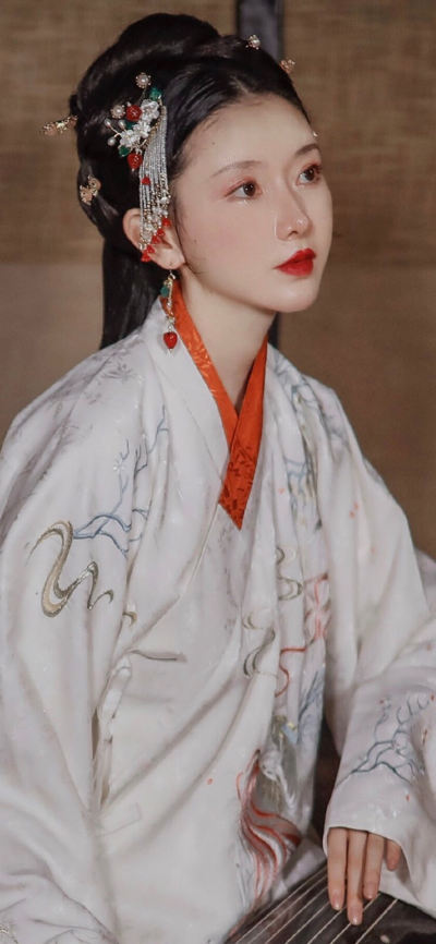 人像壁纸 [2436×1125]古装 美女 柔美 写真 苹果手机美女壁纸图片