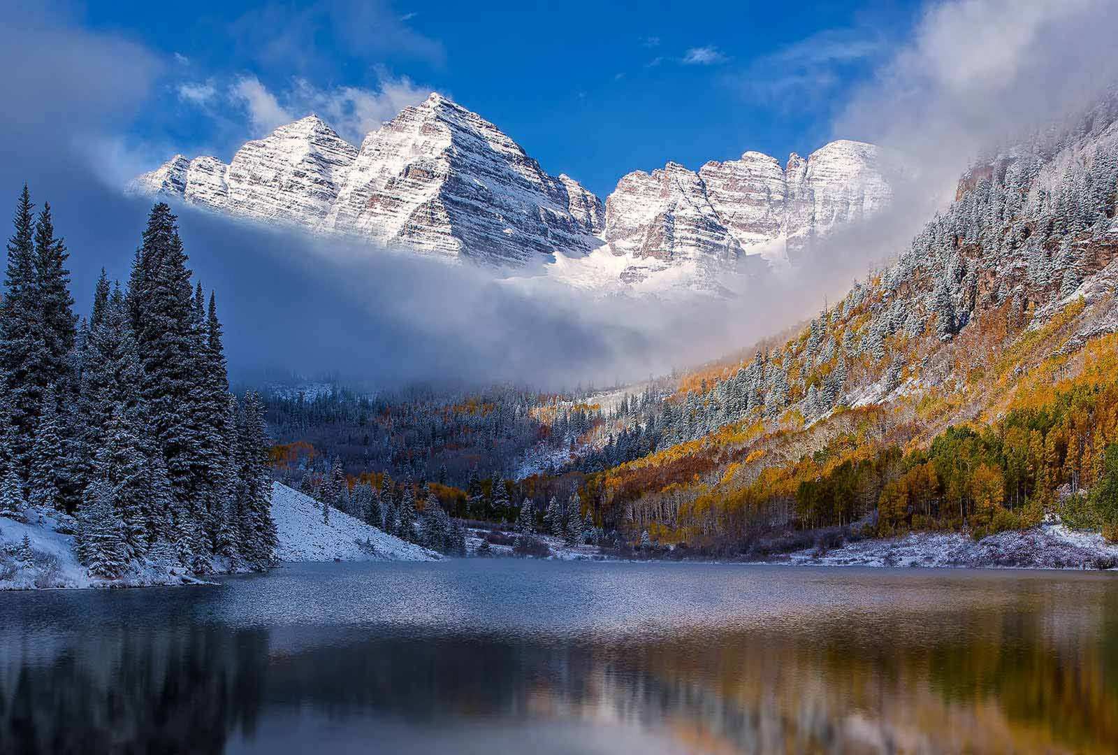 必应壁纸 2019年11月29日 阿斯本附近的褐铃山，科罗拉多州