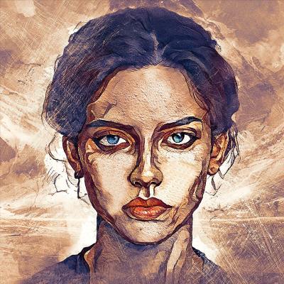 手绘插画头像