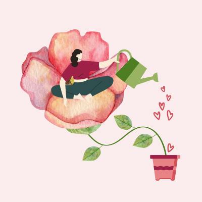 手绘插画头像