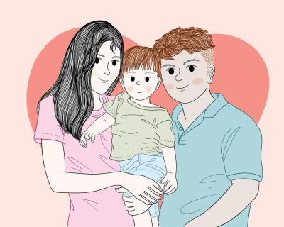 手绘插画头像