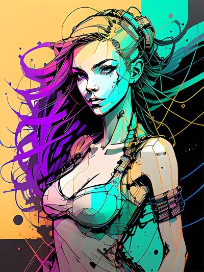 手绘插画头像