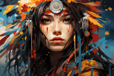 手绘插画头像