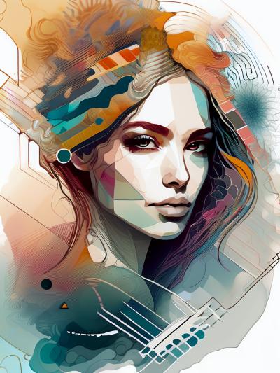 手绘插画头像