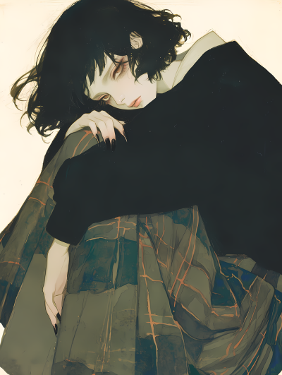 手绘插画头像