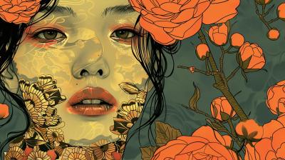 手绘插画头像