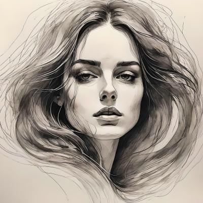 手绘插画头像