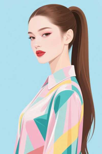 手绘插画头像