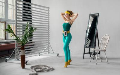 文案背景壁纸 美女御姐写真养眼桌面壁纸2